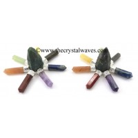 Blood Agate Rough Point Chakra Pencil Energy Generator